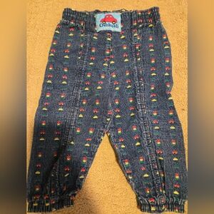 Rare Vintage Oshkosh cars traffic lights denim pants 24 months